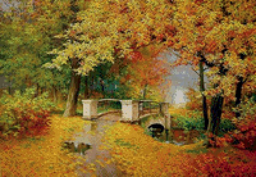 осень в парке - осень, парк, пейзаж, природа - предпросмотр