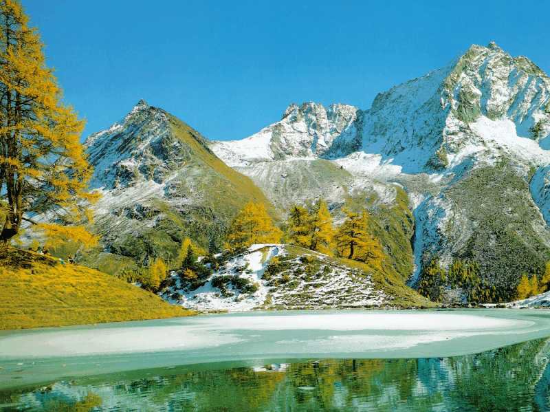 Пейзаж, зима, горы - оригинал