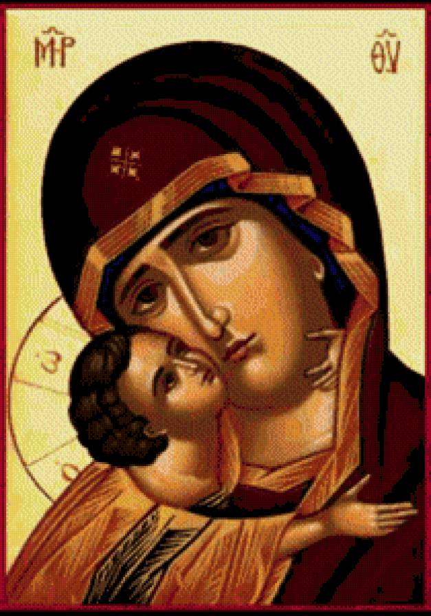 Икона Божьей матери Владимирской - предпросмотр