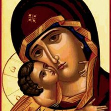 Оригинал схемы вышивки «Икона Божьей матери Владимирской» (№1106059)
