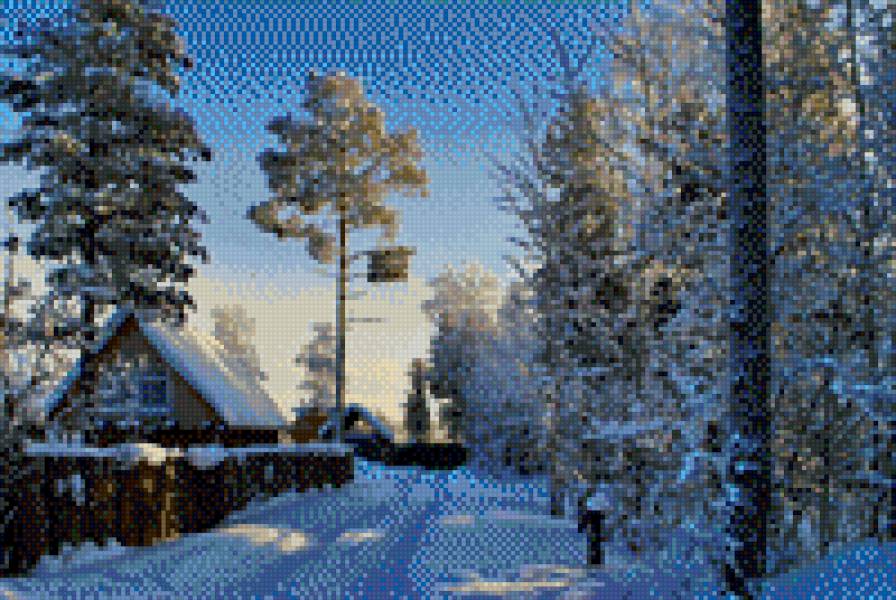 зима - пейзаж - предпросмотр