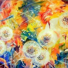 Схема вышивки «одуванчики»