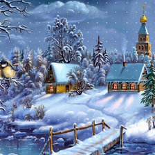 Схема вышивки «Зима»