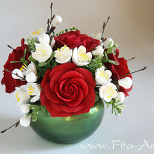 Схема вышивки «роза красная»