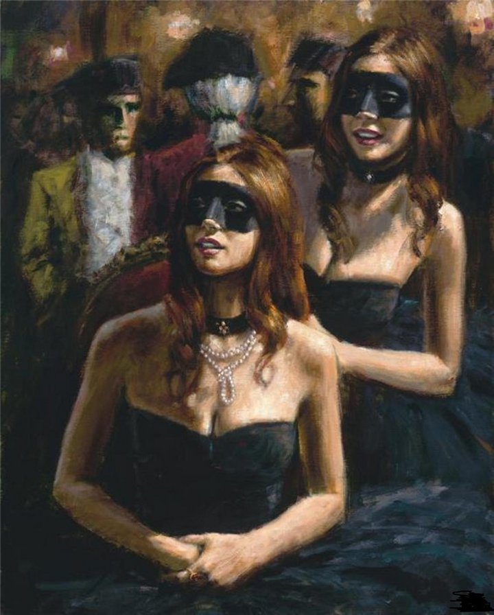 Маскарад - люди, маски, девушки - оригинал