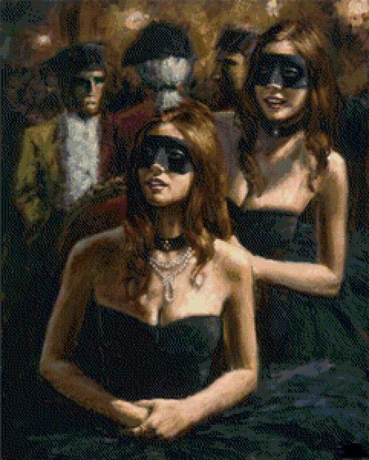 Маскарад - маски, люди, девушки - предпросмотр