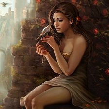 Схема вышивки «девушка»