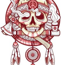 Схема вышивки «calavera»