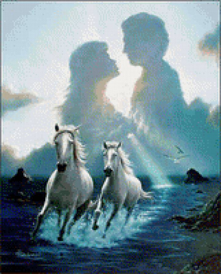 верность - лошади, любовь, пара, верность - предпросмотр