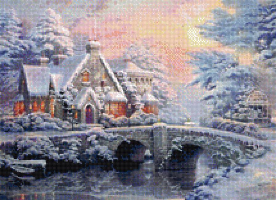 зимний домик - домик, зима - предпросмотр