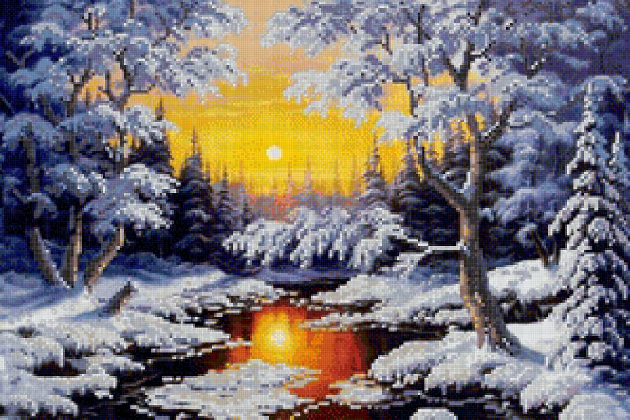 зимний пейзаж 1 - зима - предпросмотр