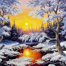 Схема вышивки «зимний пейзаж 1»