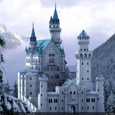 красивый белый замок