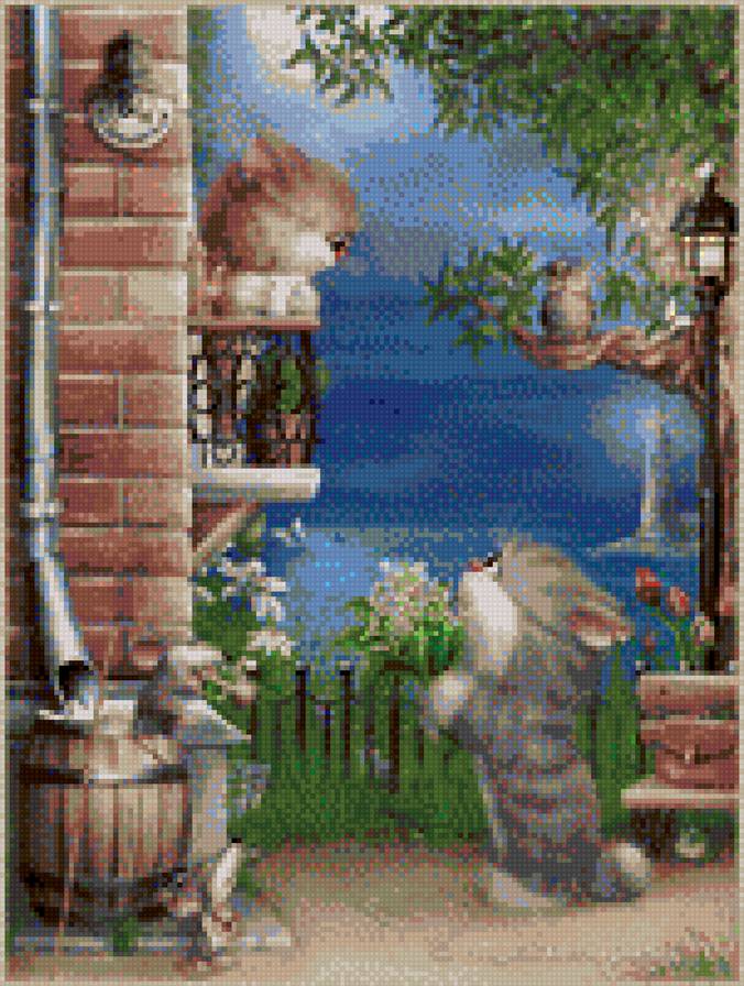 Под балконом - коты, кошки - предпросмотр