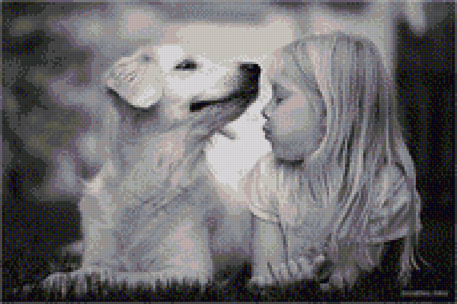 Двое-ты и я - собака, девочка, друзья - предпросмотр