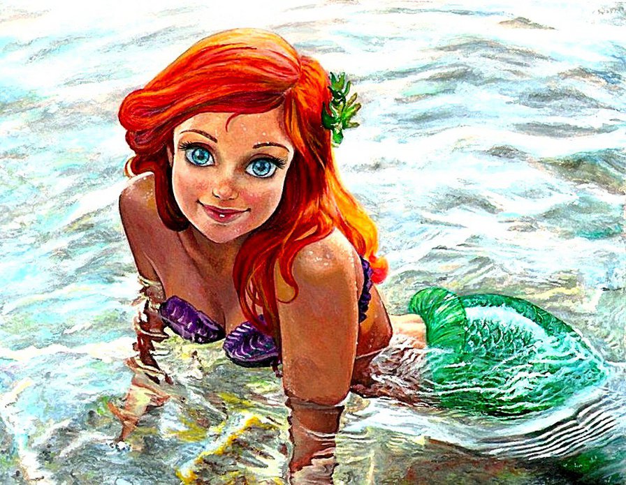 русалка - фентэзи, морские обитатели, море, русалка - оригинал