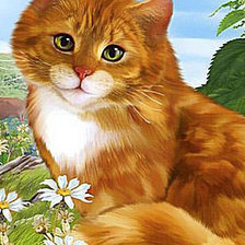 Схема вышивки «киса»