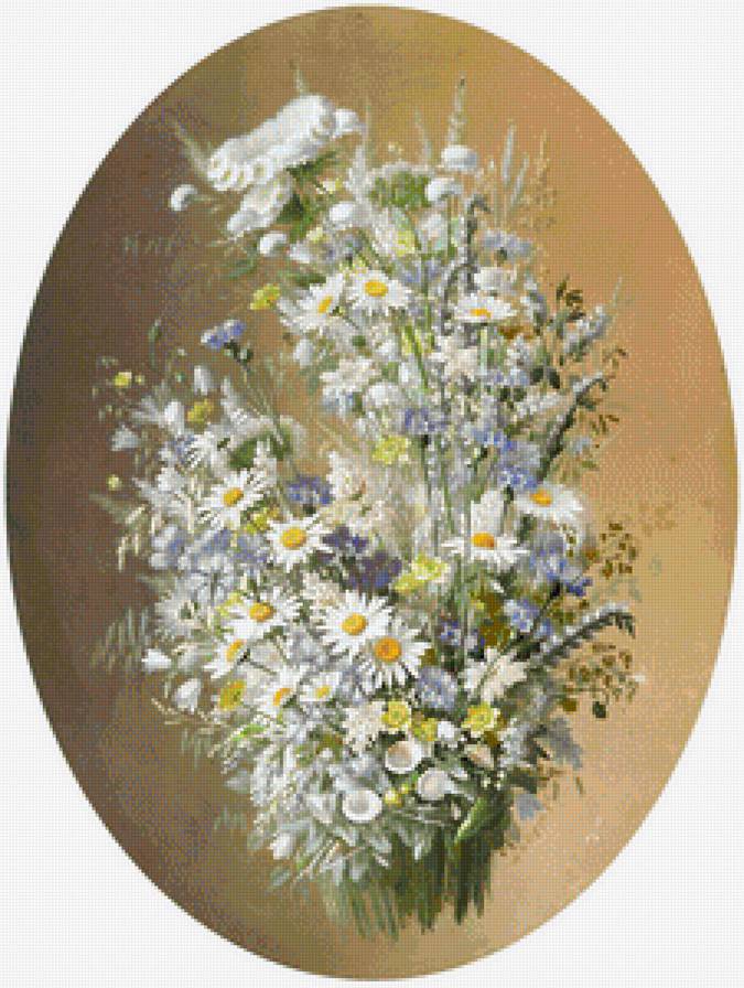 полевые цветы - ромашки., букет, полевые цветы - предпросмотр