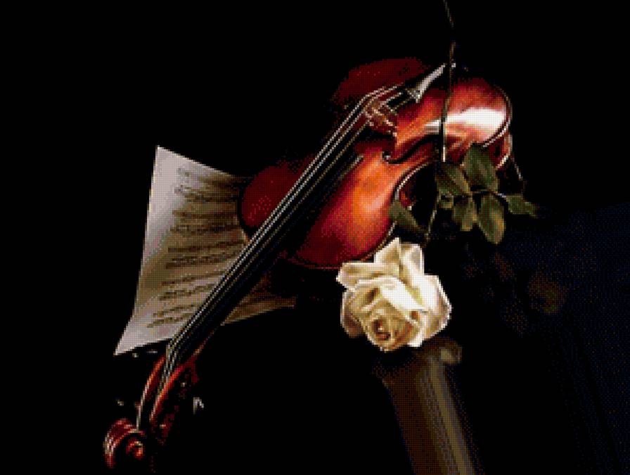 скрипка - натюрморт - предпросмотр