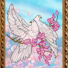 Схема вышивки «голуби»
