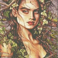 Схема вышивки «девушка»