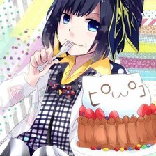 Схема вышивки «девочка с кексом»