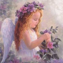 Схема вышивки «Нежный ангнл»