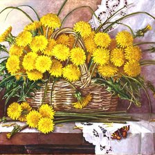 Схема вышивки «Одуванчики»