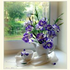 Схема вышивки «натюрморт в синих тонах»