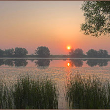 Схема вышивки «закат»