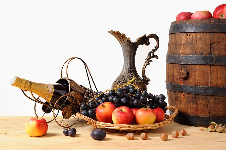 Натюрморт Ягоды и фрукты - для кухни, фрукты, натюрморт, ягоды - оригинал