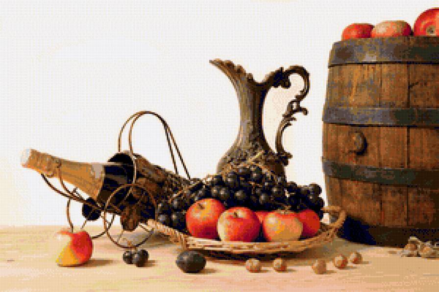 Натюрморт Ягоды и фрукты - для кухни, ягоды, натюрморт, фрукты - предпросмотр