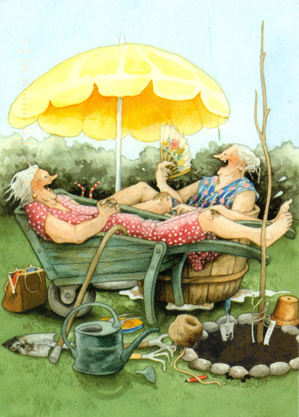 Весёлые старушки - отдых, старушки, лето, юмор, дача - оригинал