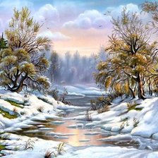 Схема вышивки «ранняя зима»