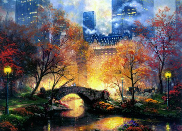 Ночной город - пейзаж, город, нью-йорк - оригинал