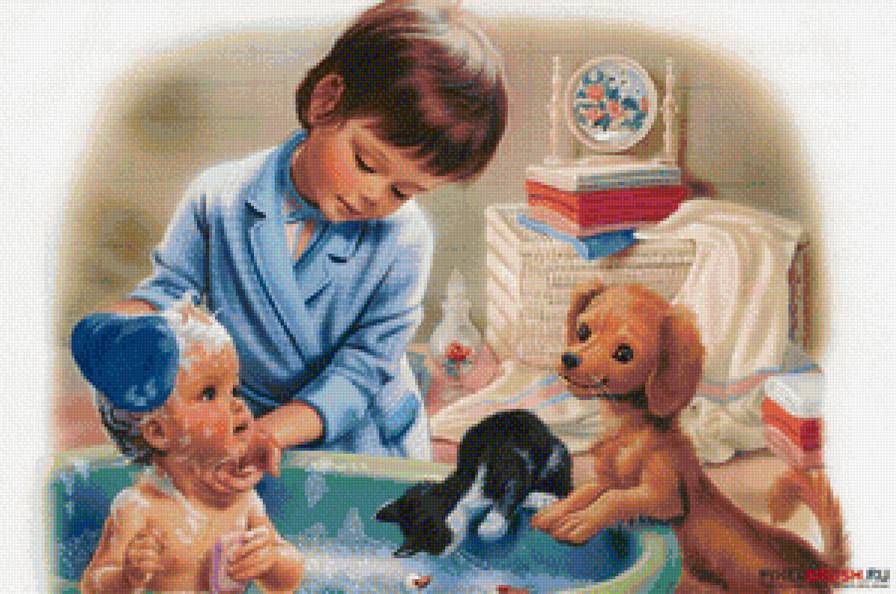 Дети - дети, животные - предпросмотр