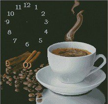 Схема вышивки «час кофе»