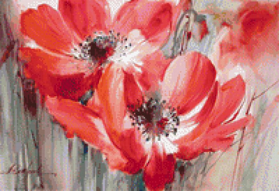 Акварель маки 3 Фабио Сембранелли - цветы, картина, маки, акварель - предпросмотр