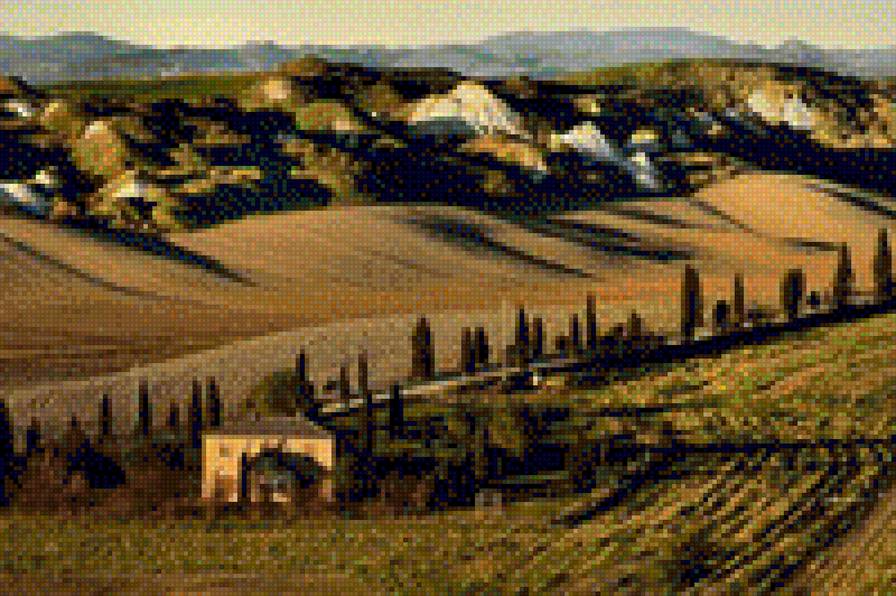 Тоскана - тоскана, пейзаж, италия - предпросмотр
