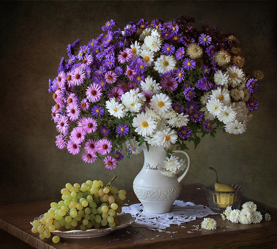 шикарные хризантемы - хризантема, цветы, натюрморт - оригинал