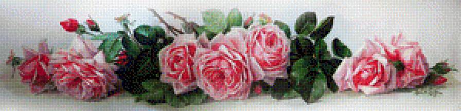 Розы на столе - букет, цветы - предпросмотр