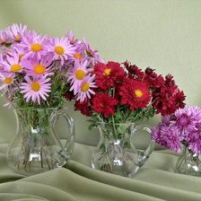 Схема вышивки «трио из хризантем»