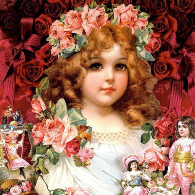 девочка с розами - портрет - оригинал