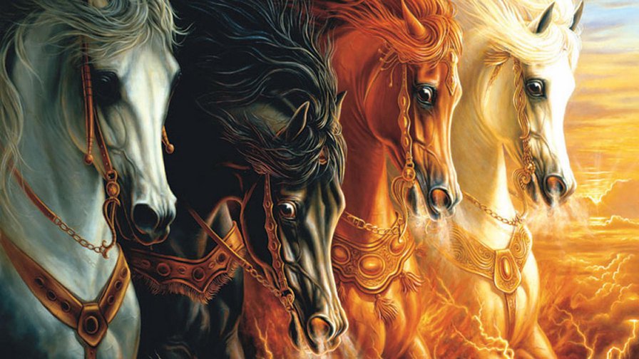 4 коня апокалипсиса - конь, лошадь - оригинал