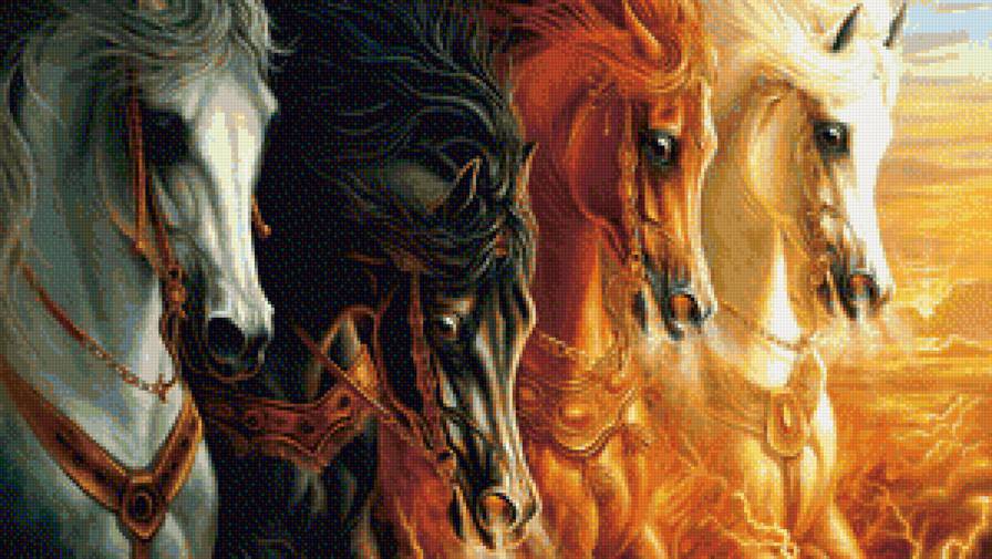 4 коня апокалипсиса - лошадь, конь - предпросмотр