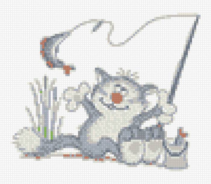 кот на рыбалке - предпросмотр