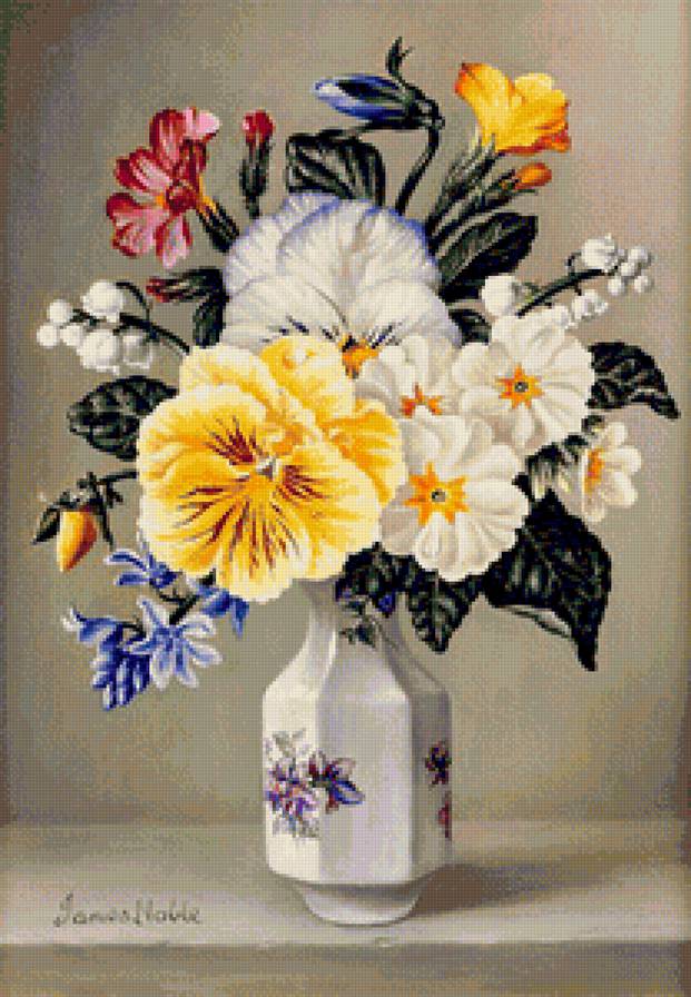 цветы - цветы, весенние цвети, цветочный натюрморт - предпросмотр