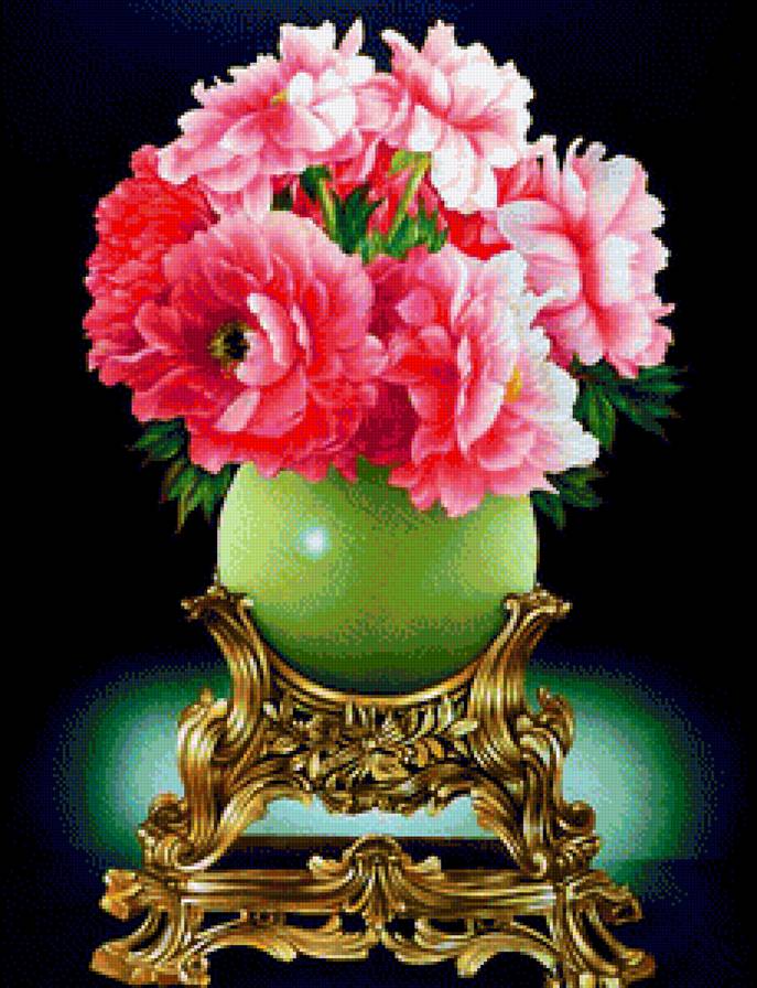 цветы - пионы, весенние цвети, цветочный натюрморт, цветы - предпросмотр