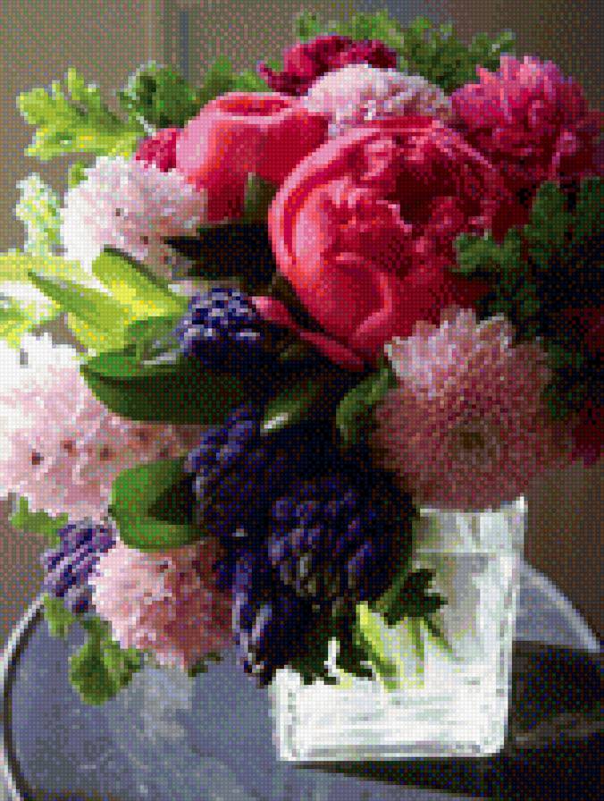 букет цветов - пионы, разные, букет, цветы - предпросмотр