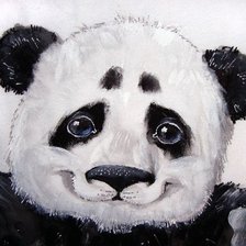 Схема вышивки «панда»